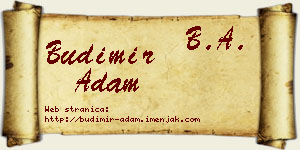Budimir Adam vizit kartica